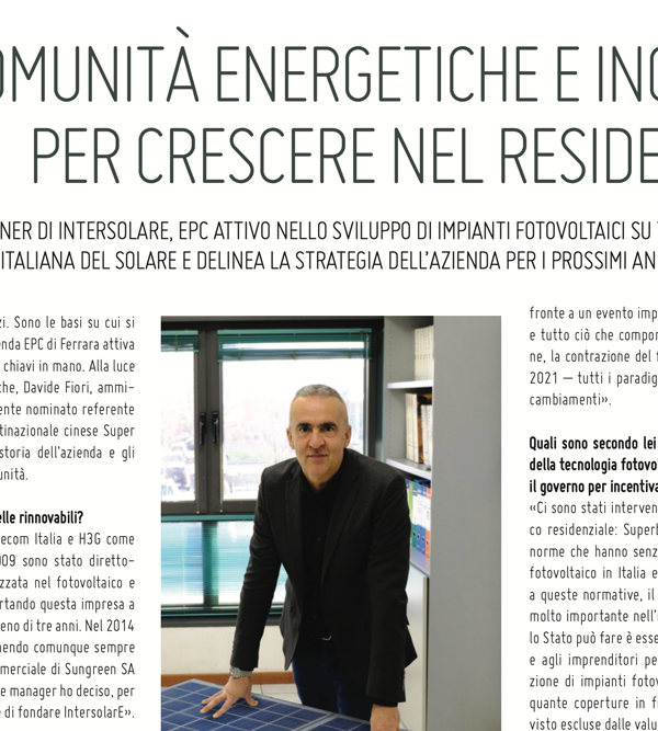 Comunità energetiche e incentivi per crescere nel residenziale